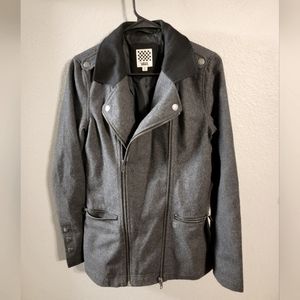 Medium Vans Pike Gray Wool Zip Front Coat